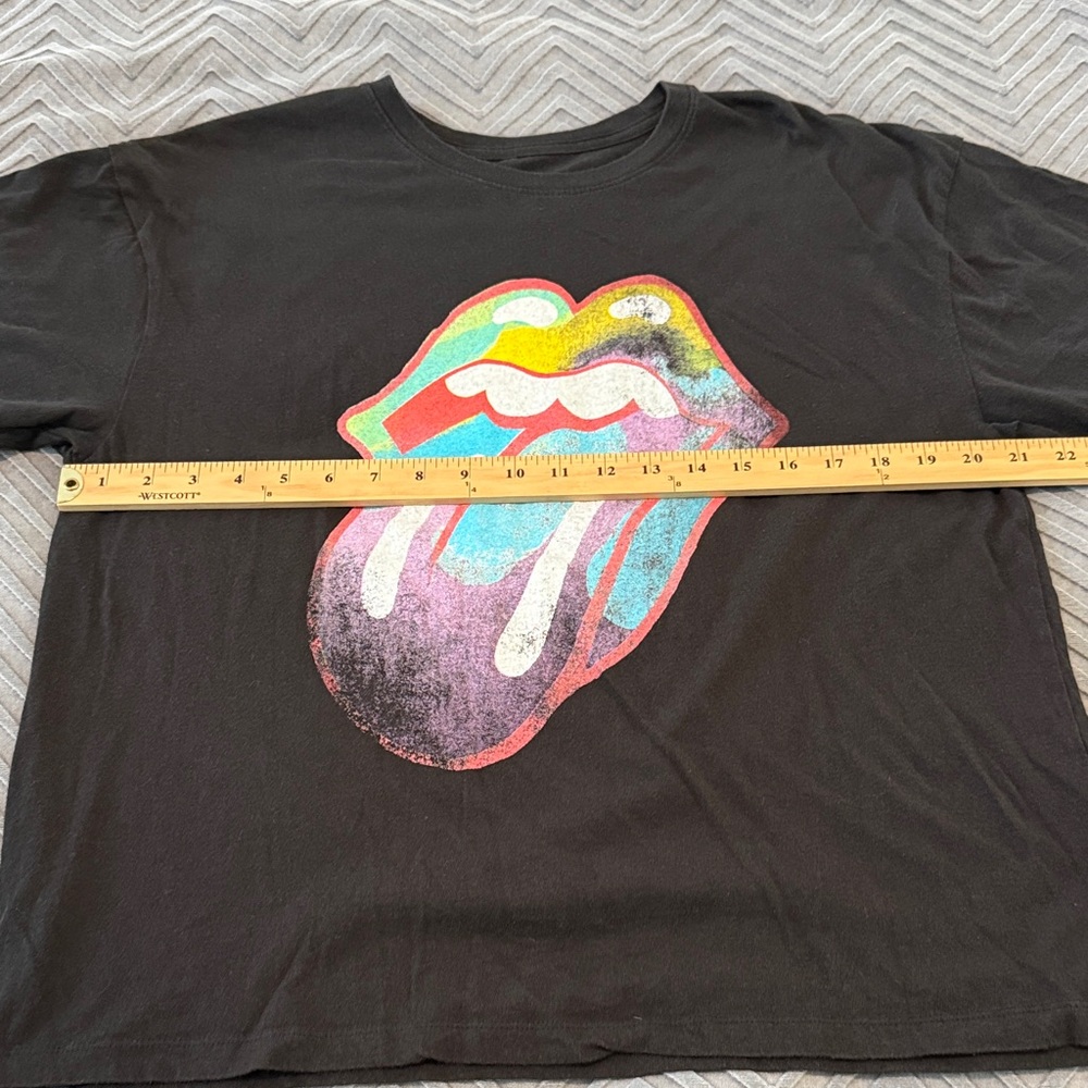 The Rolling Stones Black Oversized Boxy Tee - Picture 4 of 5
